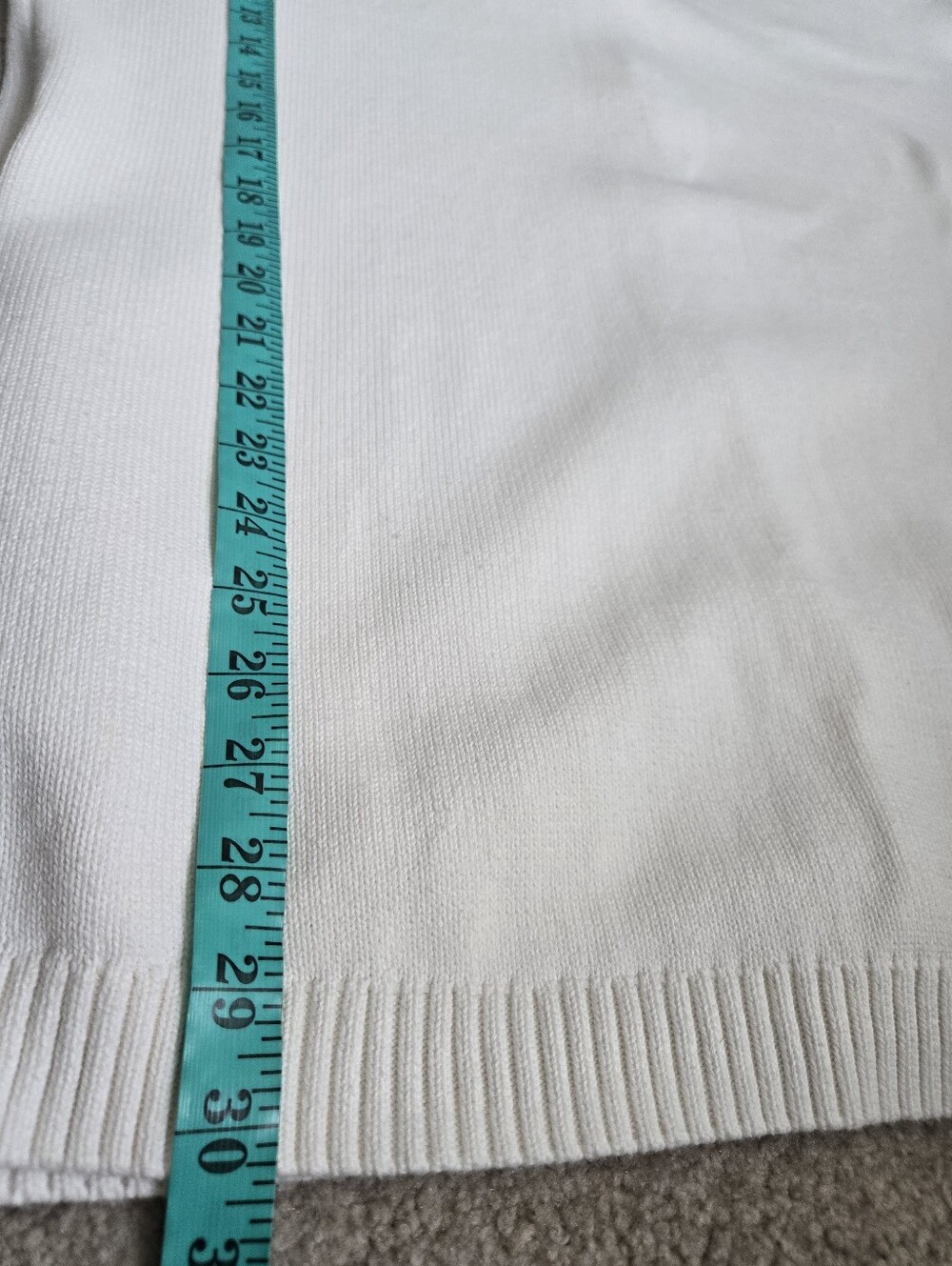 Sabo Australia White Knit Short Sleeve Button-Front Sweater Cardigan. Large - Picture 13 of 13